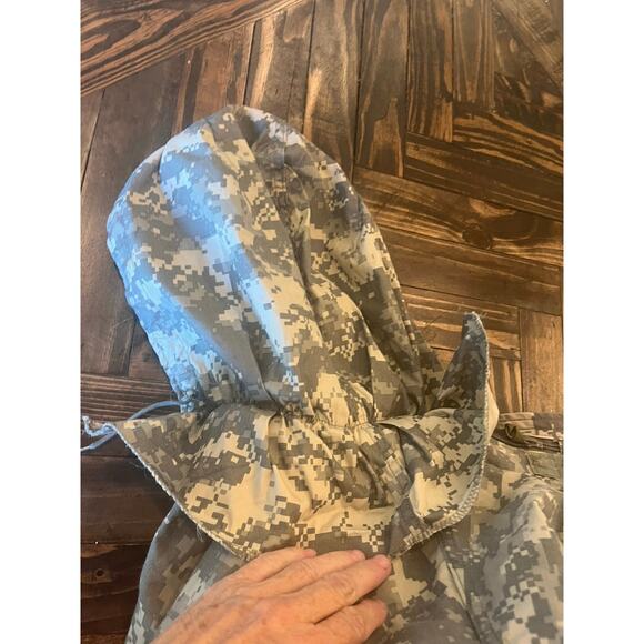 US Military Digital Camo Hooded Jacket Men M Field Coat Universal Pattern Stains - Picture 7 of 10